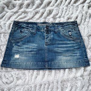 American Eagle size 8 denim mini skirt